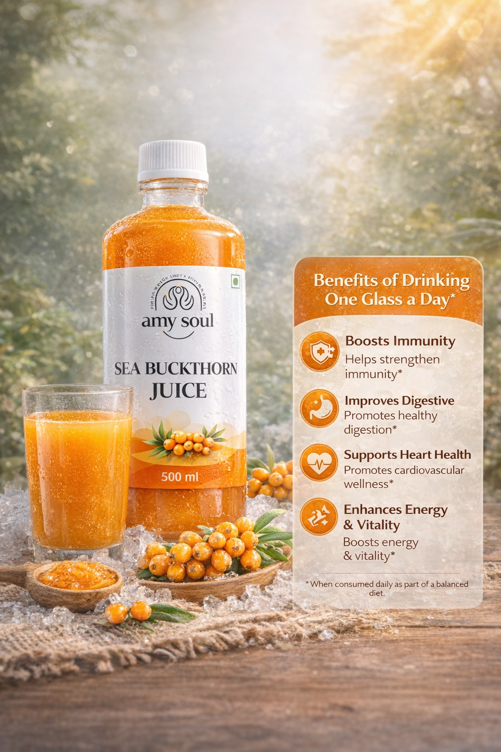Sea Buckthorn Juice (500ml) - Image 2